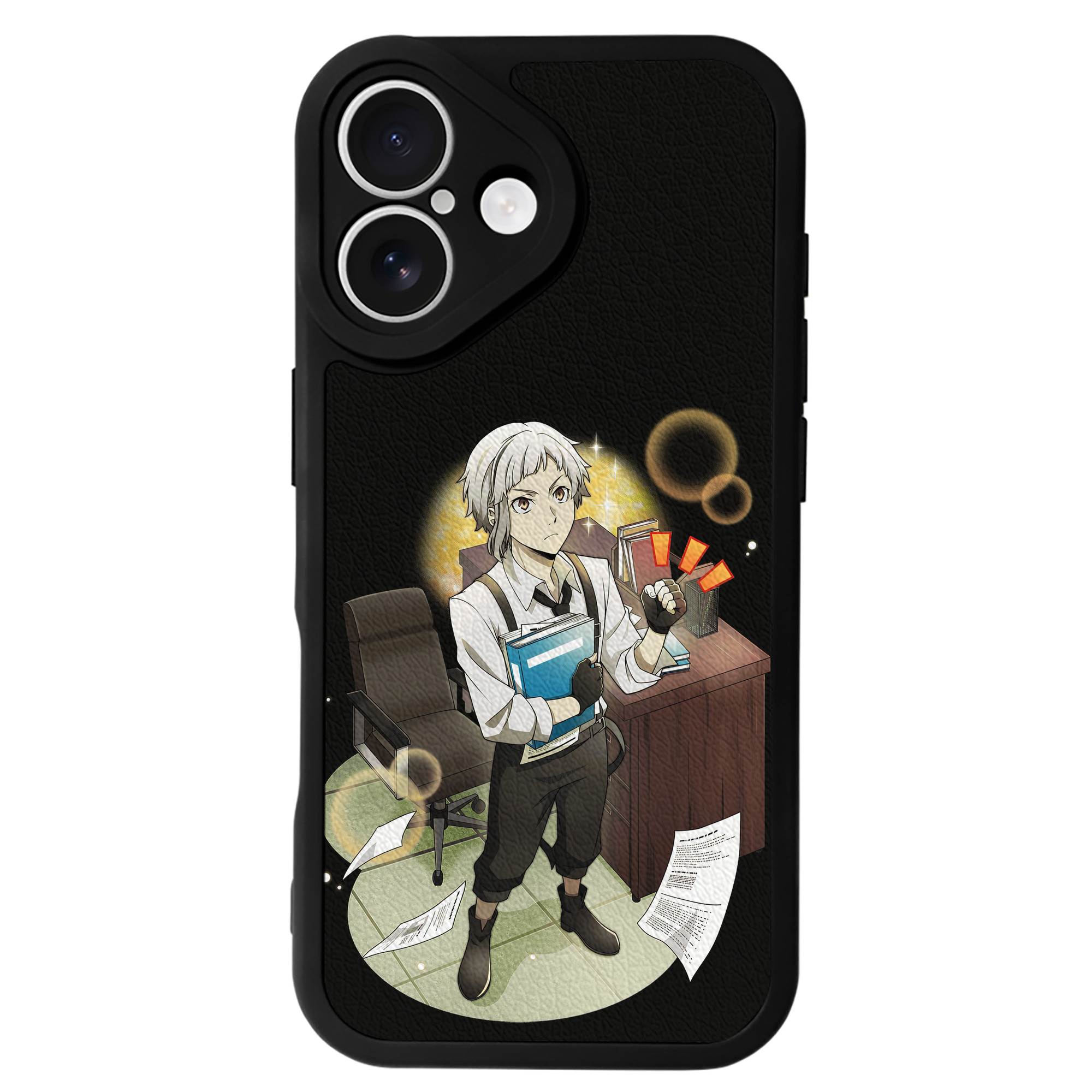 （画像用） 文豪ストレイドッグス Bungo Stray Dogs 【iPhone 16シリーズ対応】シリコンスマホケース（レザー調） 材質：シリコン